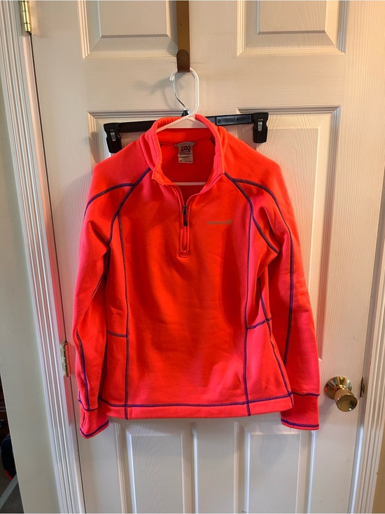 Avalanche Jackets & Blazers - Avalanche Neon Coral Half-Zip Fleece with Contrast Stitching